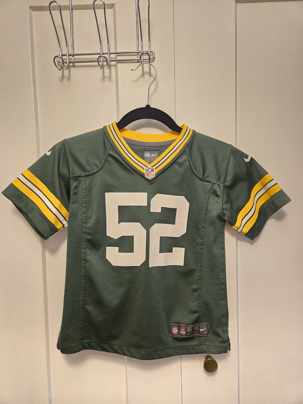Nike Green Bay Packers Kids #52 Jersey in Green and Yellow